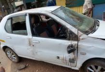 ಫರಂಗಿಪೇಟೆ :ವಿದ್ಯುತ್ ಕಂಬಕ್ಕೆ ಢಿಕ್ಕಿಯಾಗಿ ಕಾರು ಪಲ್ಟಿ – ಪ್ರಯಾಣಿಕರಿಗೆ ಗಾಯ